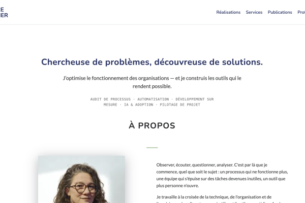 Aperçu du projet Ce portfolio
